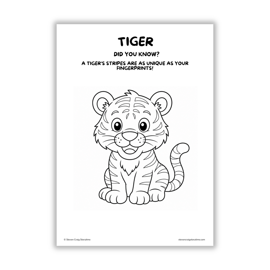 Wild Animal Adventures Colouring Pages for Kids Ages 3–6