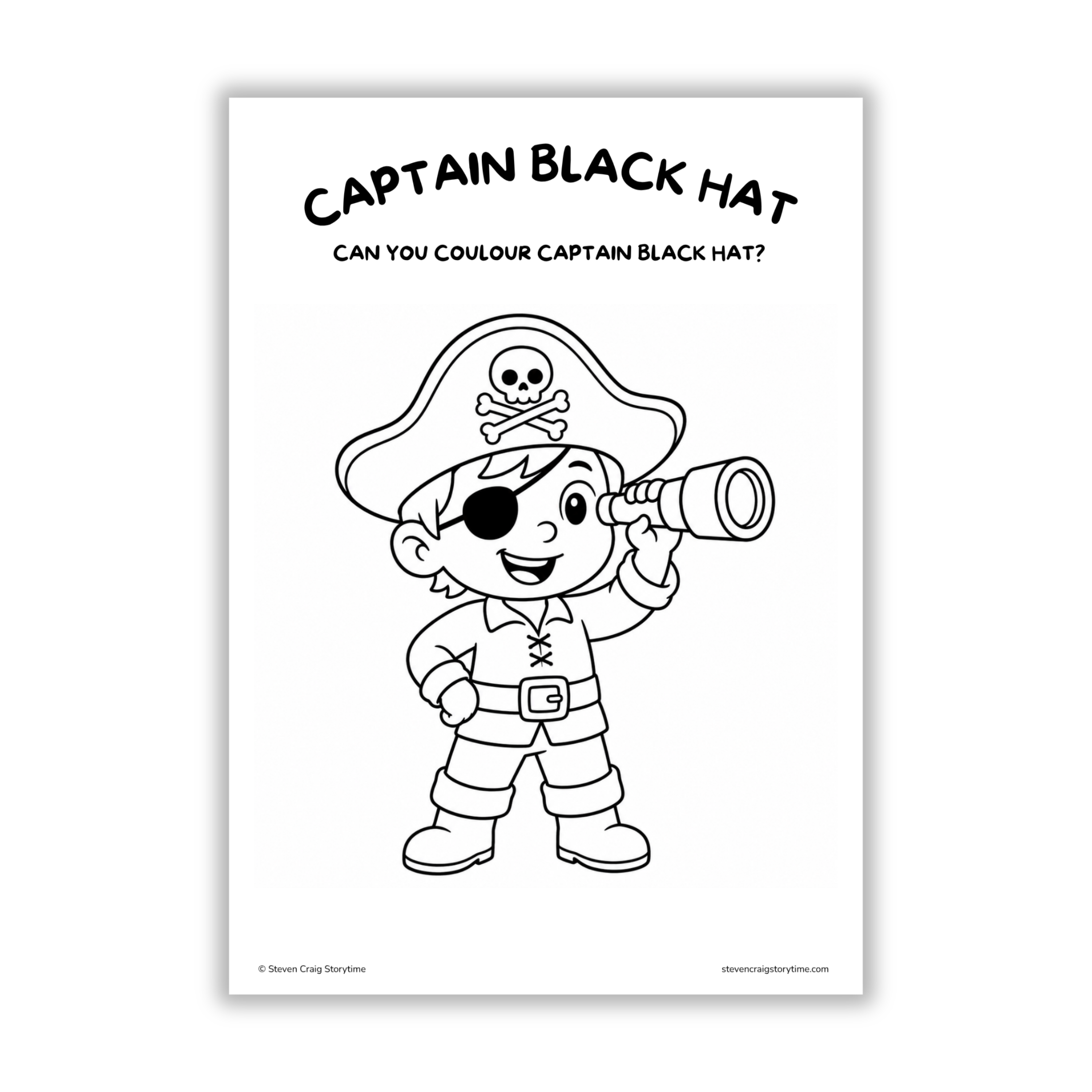 Pirate Adventures Colouring Pages (Ages 3–6)
