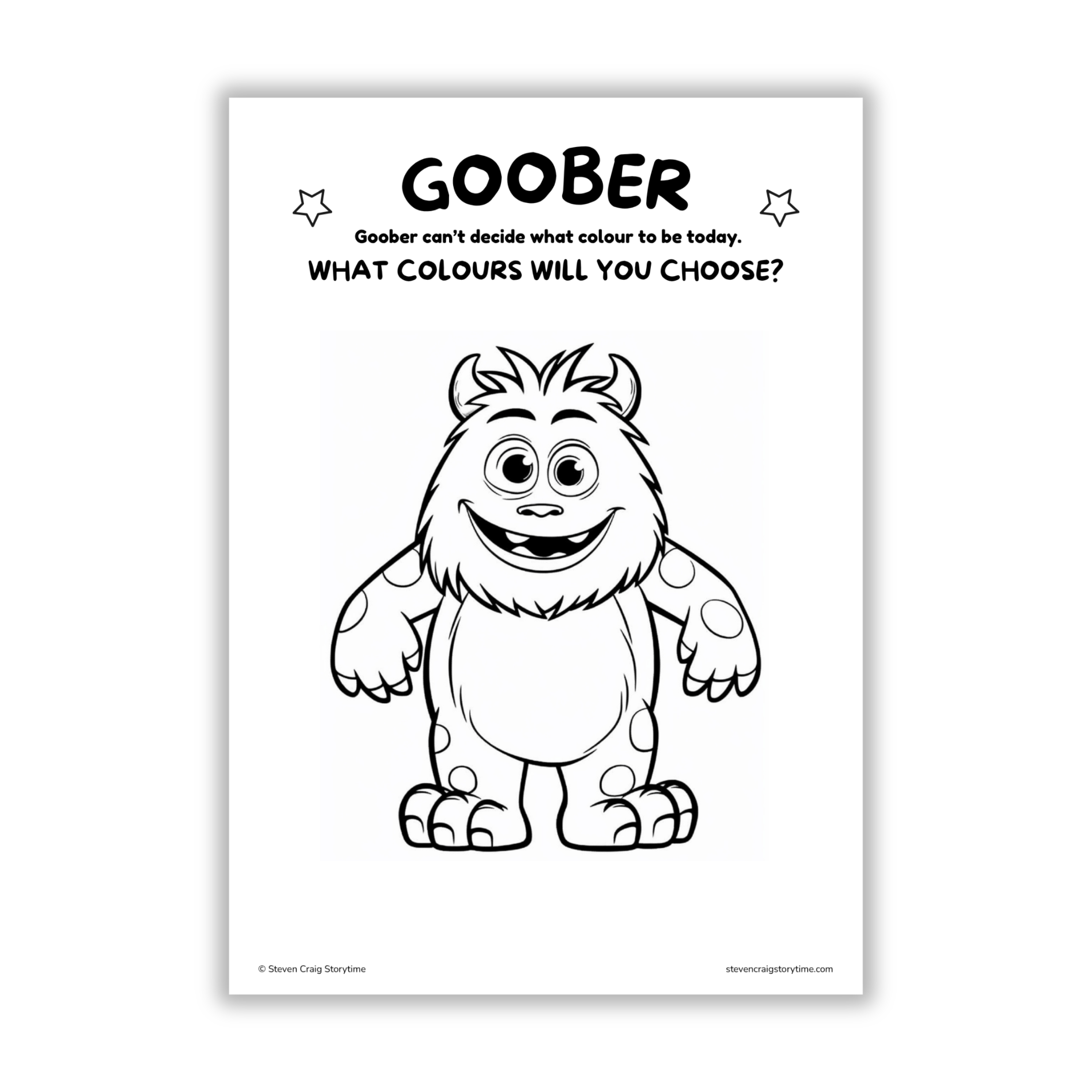 Monster Friends Colouring Pages – Printable Activity Pack (Ages 3–6)