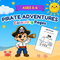Pirate Adventures Colouring Pages (Ages 3–6)